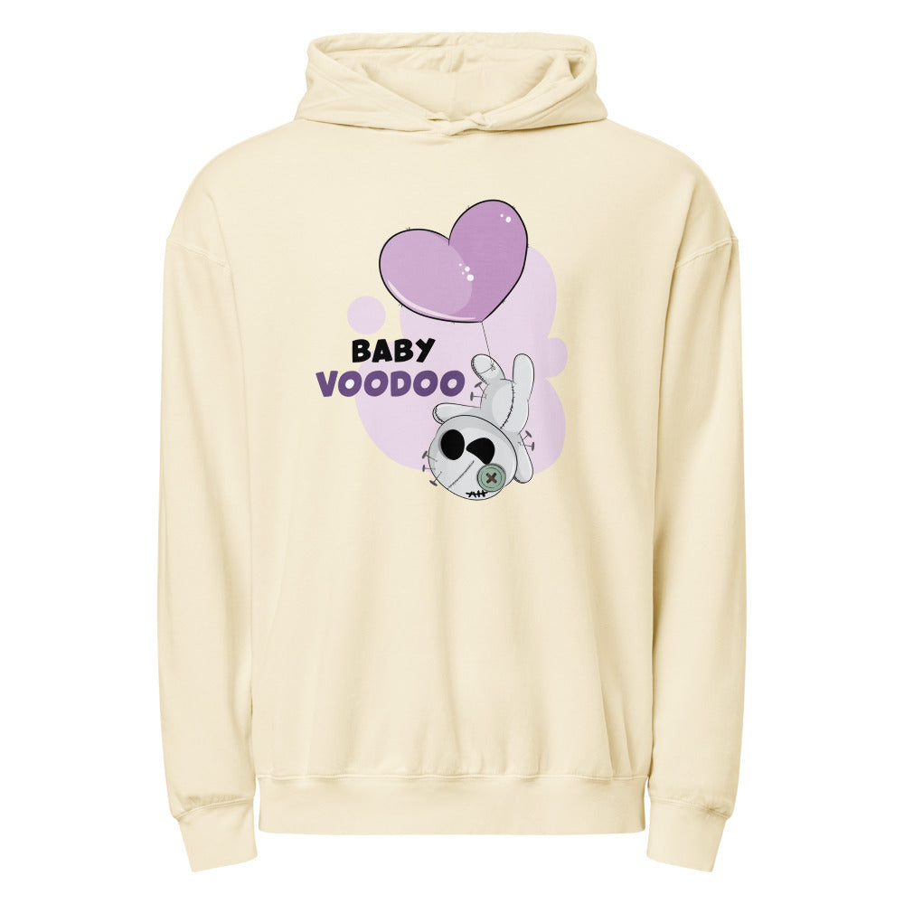 Ted heart - Baby voodoo | Unisex Garment-Dyed Lightweight Fleece Hooded Sweatshirt I Comfort Colors 1467