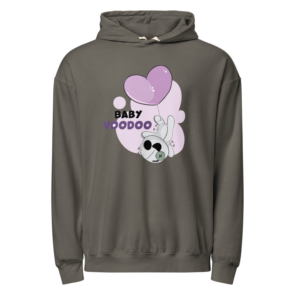 Ted heart - Baby voodoo | Unisex Garment-Dyed Lightweight Fleece Hooded Sweatshirt I Comfort Colors 1467