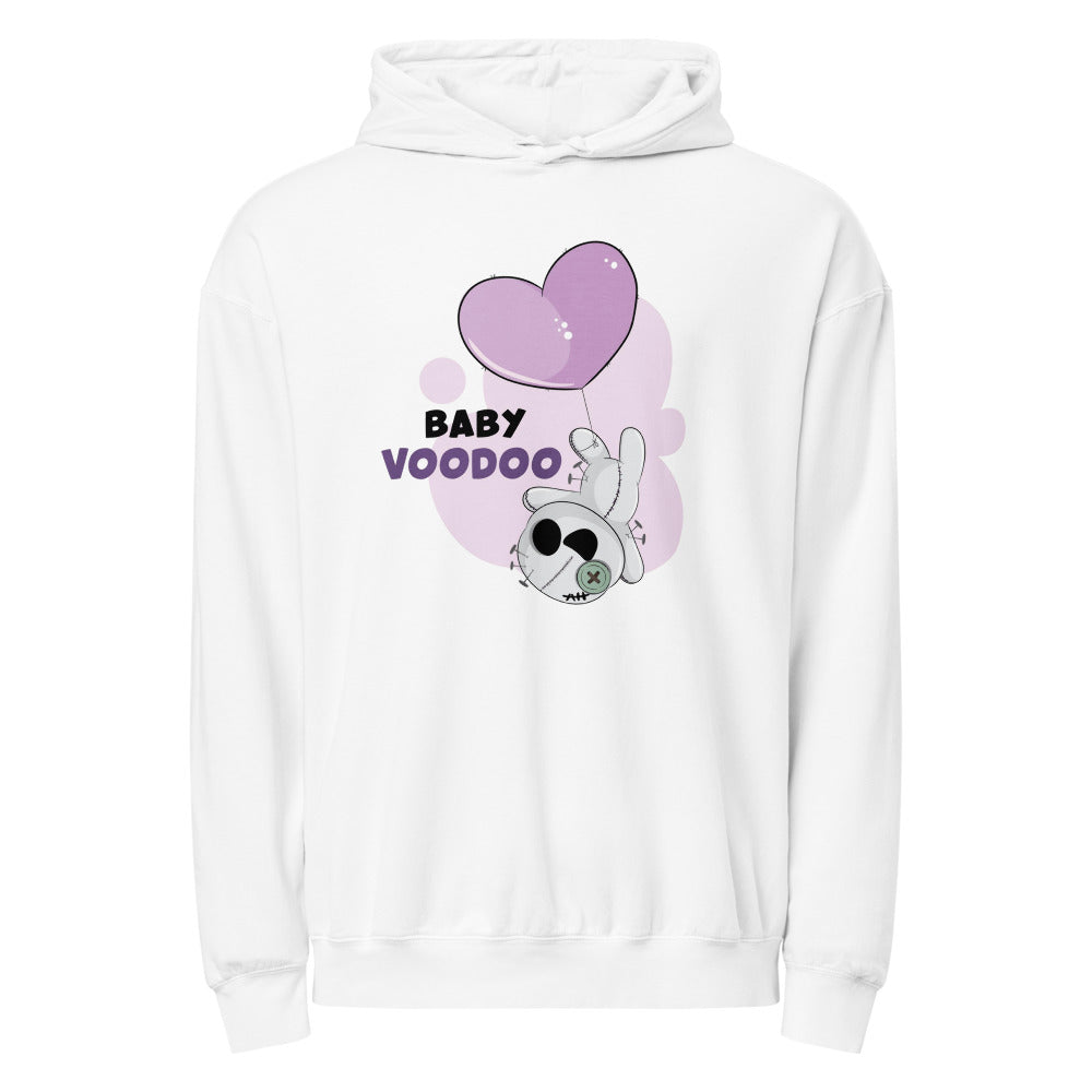 Ted heart - Baby voodoo | Unisex Garment-Dyed Lightweight Fleece Hooded Sweatshirt I Comfort Colors 1467