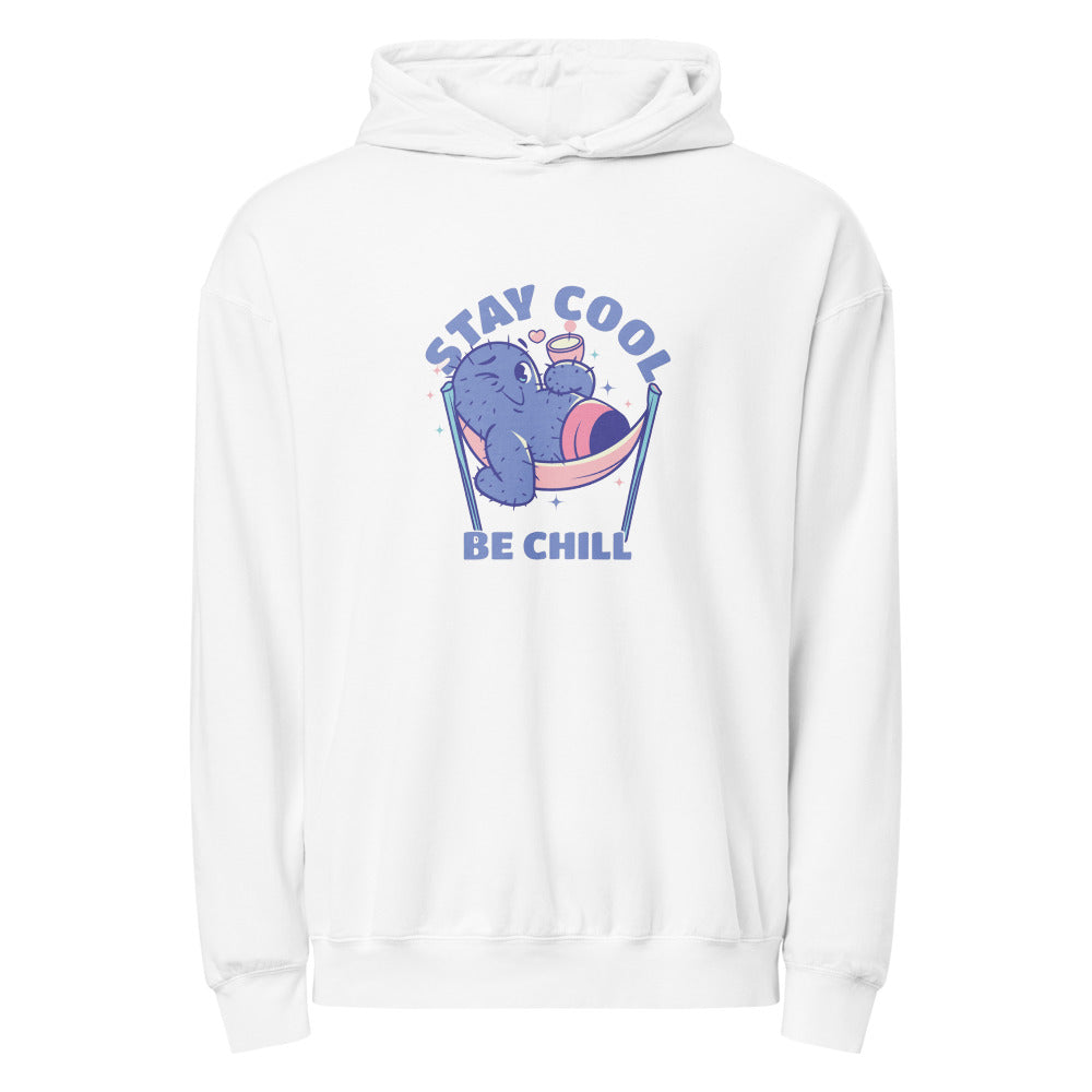 Stay cool be chill | Unisex Garment-Dyed Lightweight Fleece Hooded Sweatshirt I Comfort Colors 1467