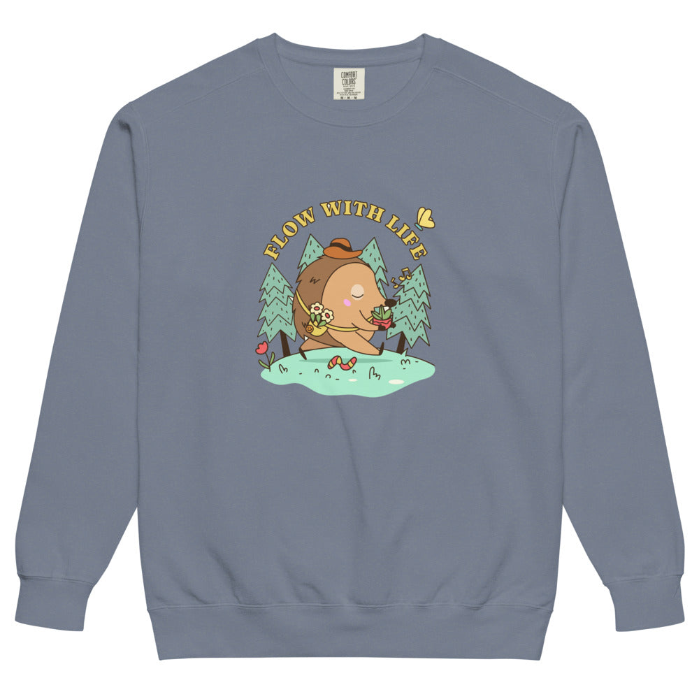 Flow with life | Unisex Garment-Dyed Sweatshirt | Comfort Colors 1566