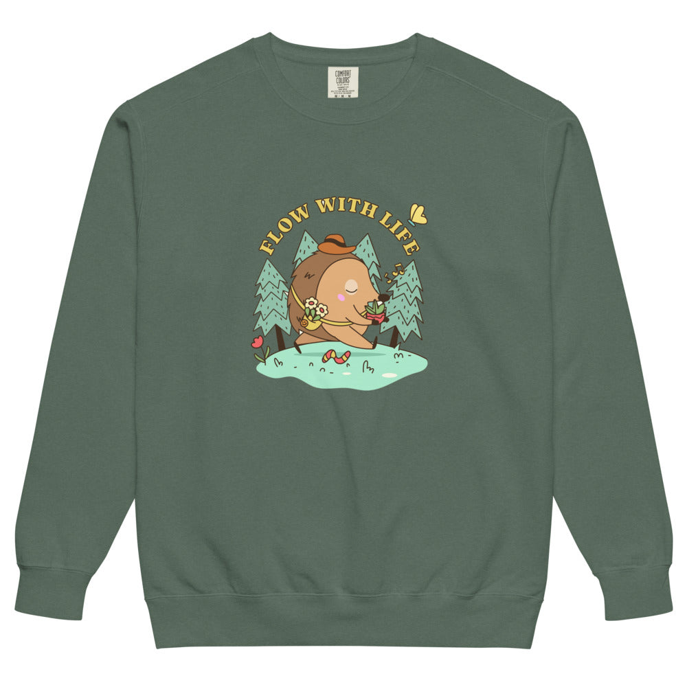 Flow with life | Unisex Garment-Dyed Sweatshirt | Comfort Colors 1566