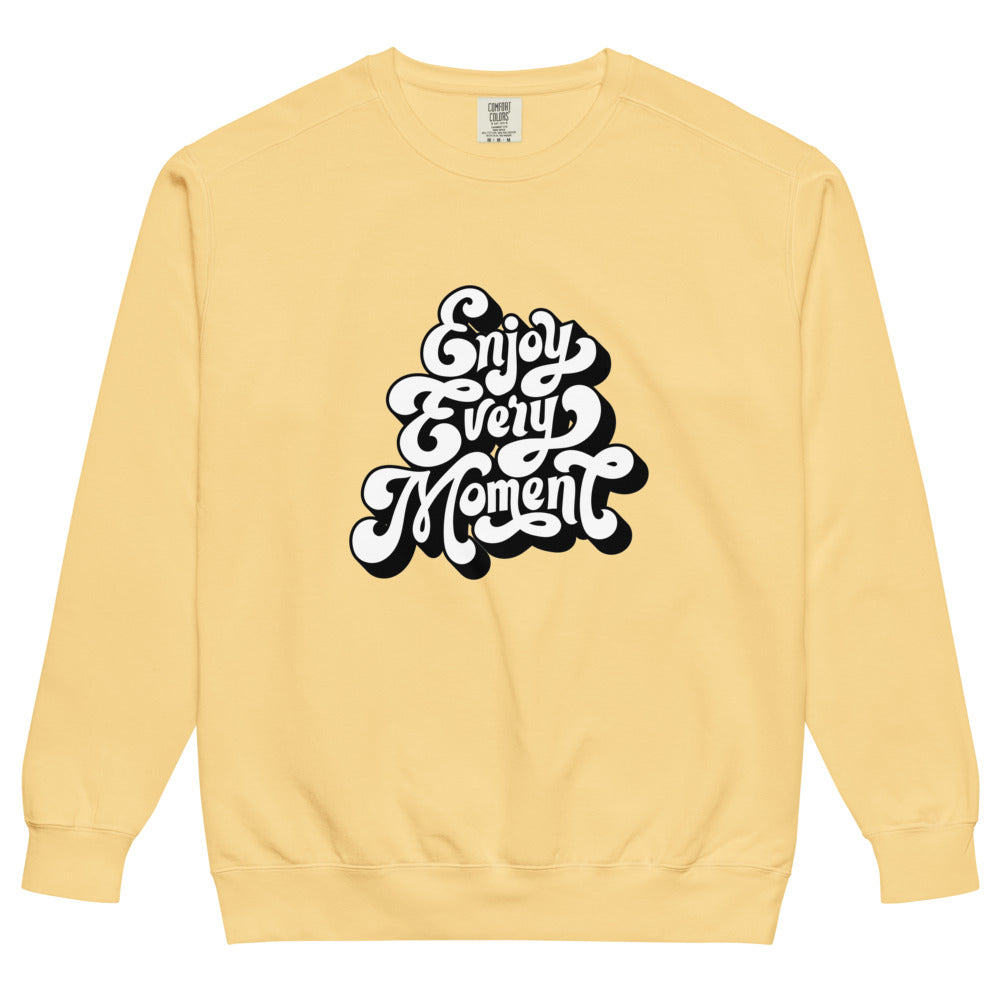 Enjoy every moments white | Unisex Garment-Dyed Sweatshirt | Comfort Colors 1566