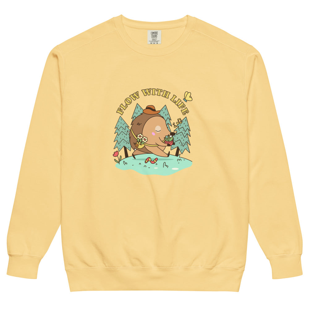 Flow with life | Unisex Garment-Dyed Sweatshirt | Comfort Colors 1566