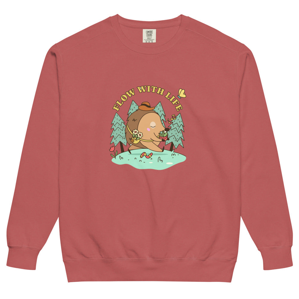 Flow with life | Unisex Garment-Dyed Sweatshirt | Comfort Colors 1566