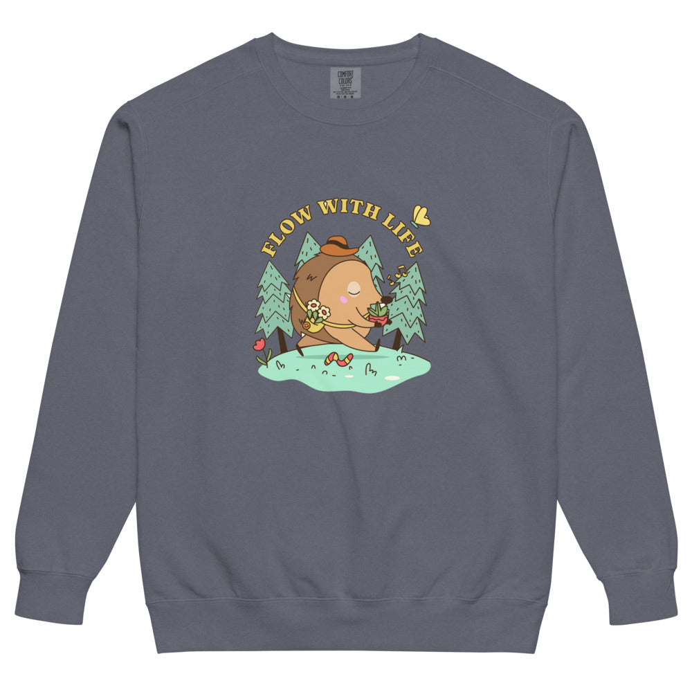 Flow with life | Unisex Garment-Dyed Sweatshirt | Comfort Colors 1566