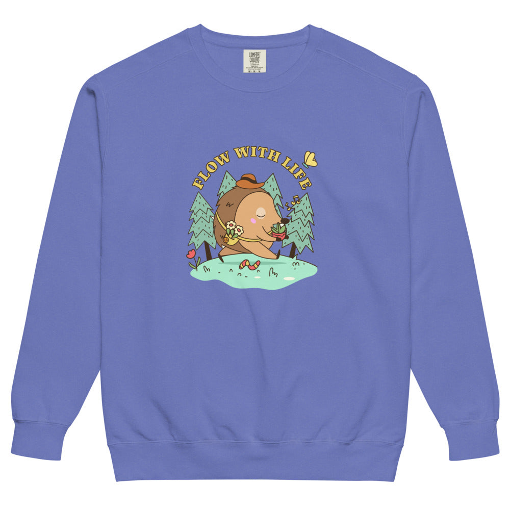Flow with life | Unisex Garment-Dyed Sweatshirt | Comfort Colors 1566