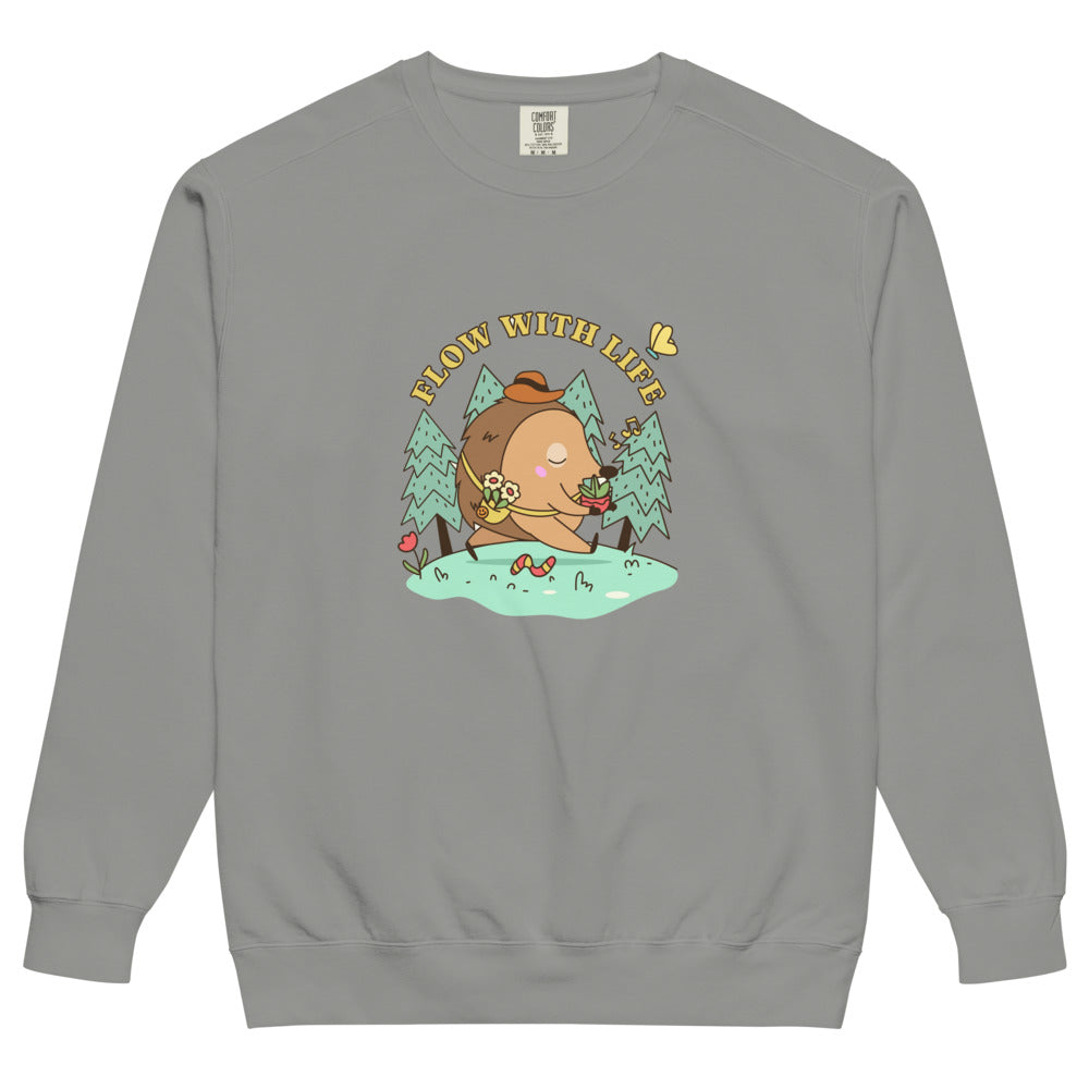 Flow with life | Unisex Garment-Dyed Sweatshirt | Comfort Colors 1566