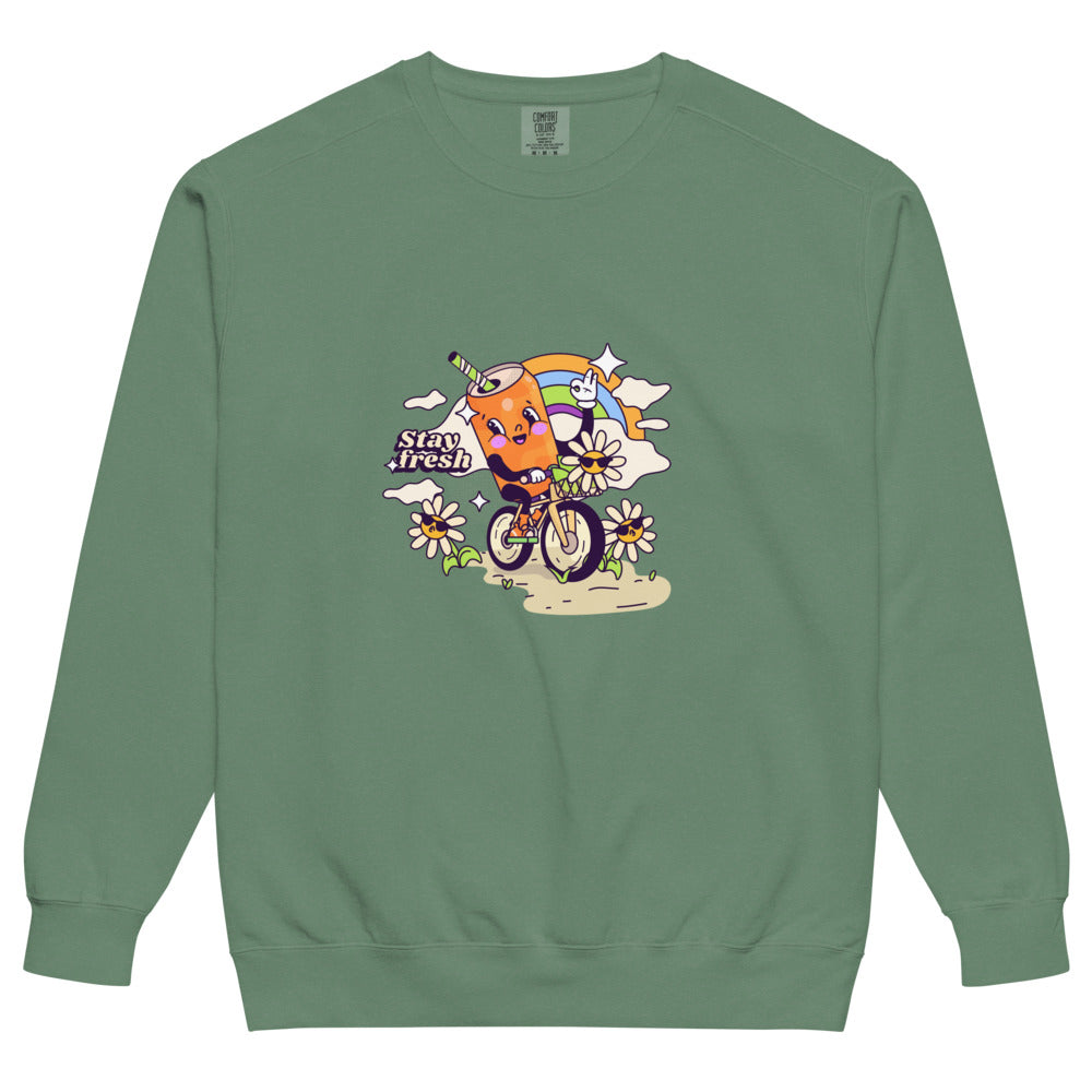Stay fresh | Unisex Garment-Dyed Sweatshirt | Comfort Colors 1566
