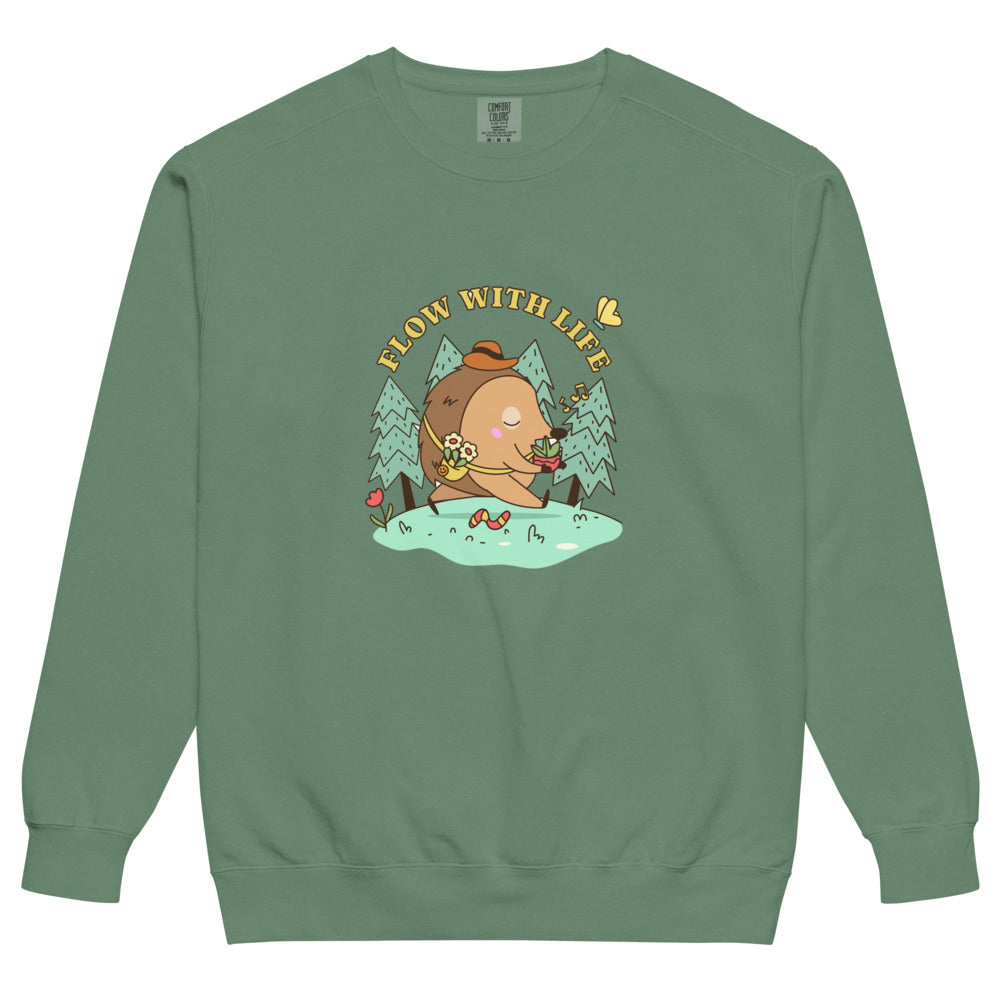 Flow with life | Unisex Garment-Dyed Sweatshirt | Comfort Colors 1566
