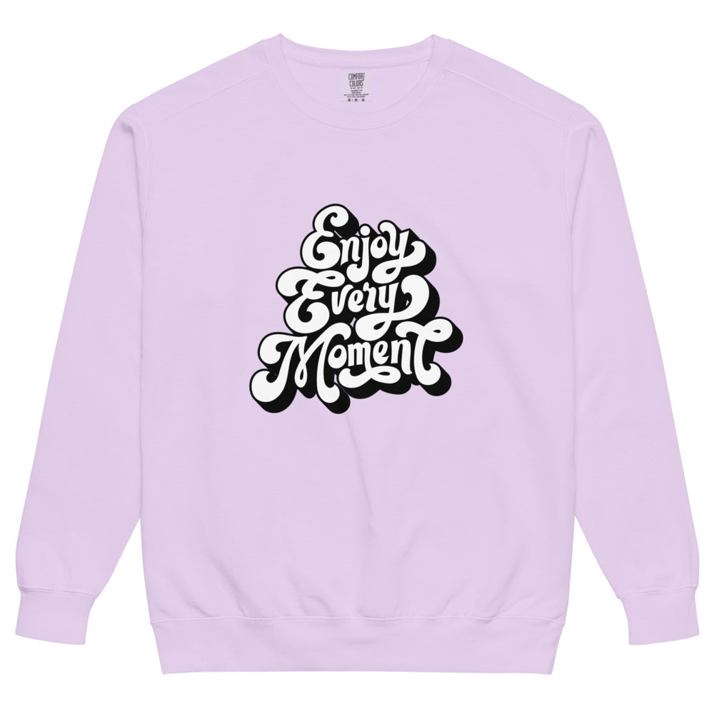 Enjoy every moments white | Unisex Garment-Dyed Sweatshirt | Comfort Colors 1566