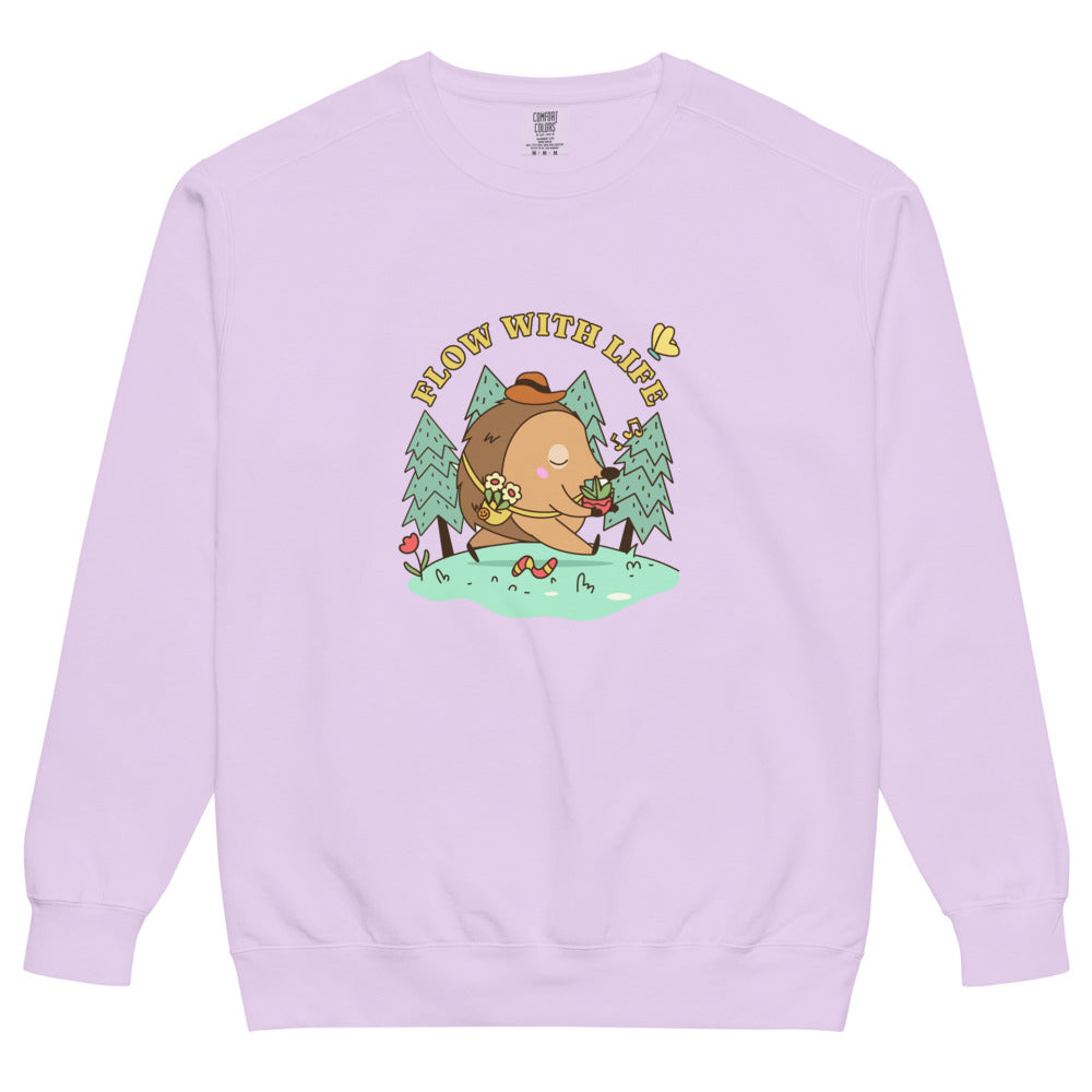 Flow with life | Unisex Garment-Dyed Sweatshirt | Comfort Colors 1566