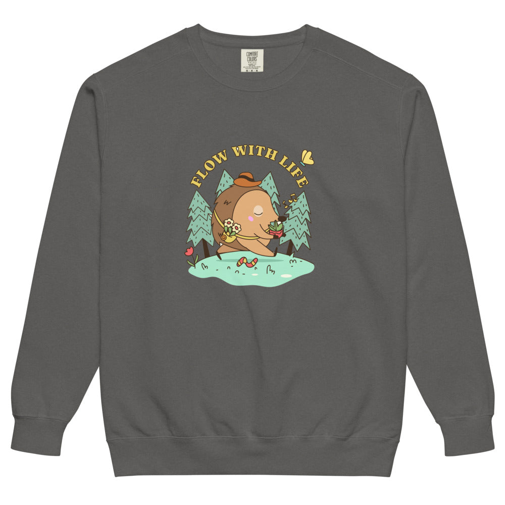 Flow with life | Unisex Garment-Dyed Sweatshirt | Comfort Colors 1566