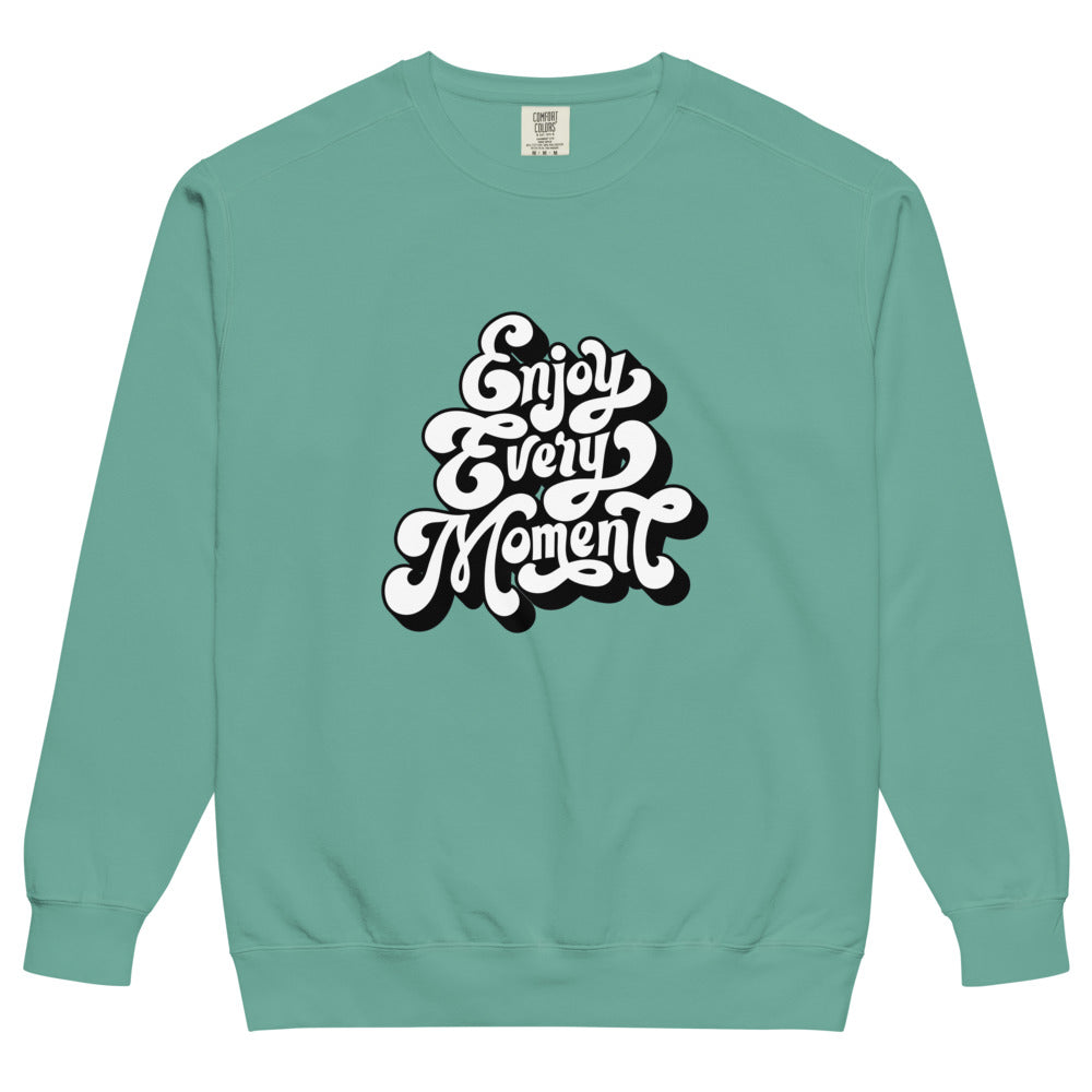 Enjoy every moments white | Unisex Garment-Dyed Sweatshirt | Comfort Colors 1566