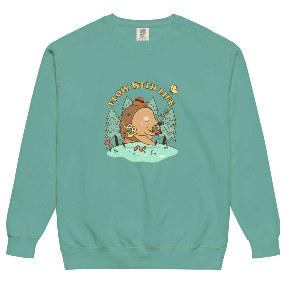 Flow with life | Unisex Garment-Dyed Sweatshirt | Comfort Colors 1566