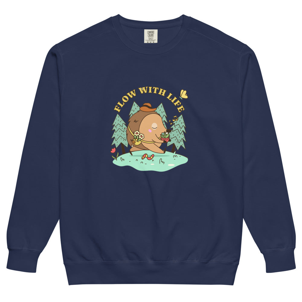 Flow with life | Unisex Garment-Dyed Sweatshirt | Comfort Colors 1566