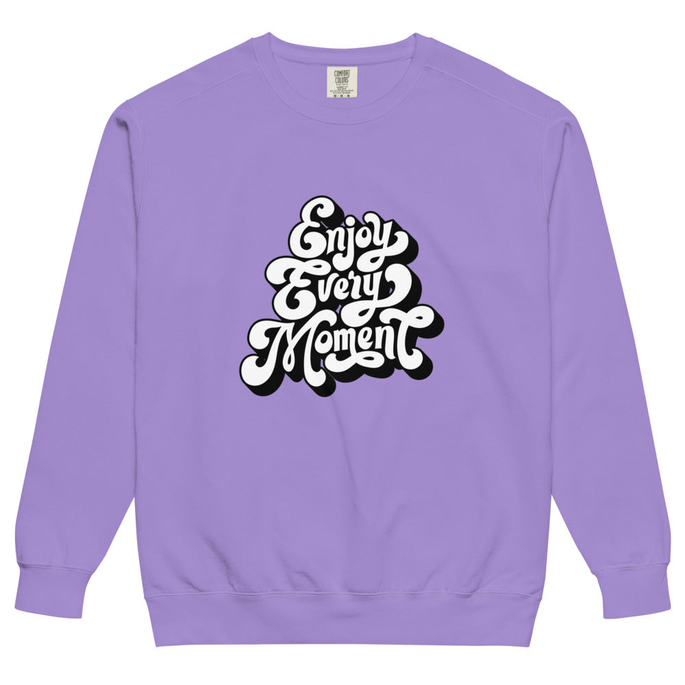 Enjoy every moments white | Unisex Garment-Dyed Sweatshirt | Comfort Colors 1566