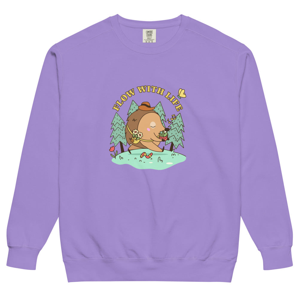 Flow with life | Unisex Garment-Dyed Sweatshirt | Comfort Colors 1566