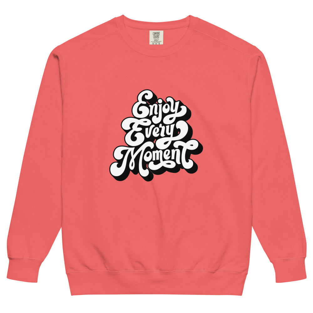 Enjoy every moments white | Unisex Garment-Dyed Sweatshirt | Comfort Colors 1566