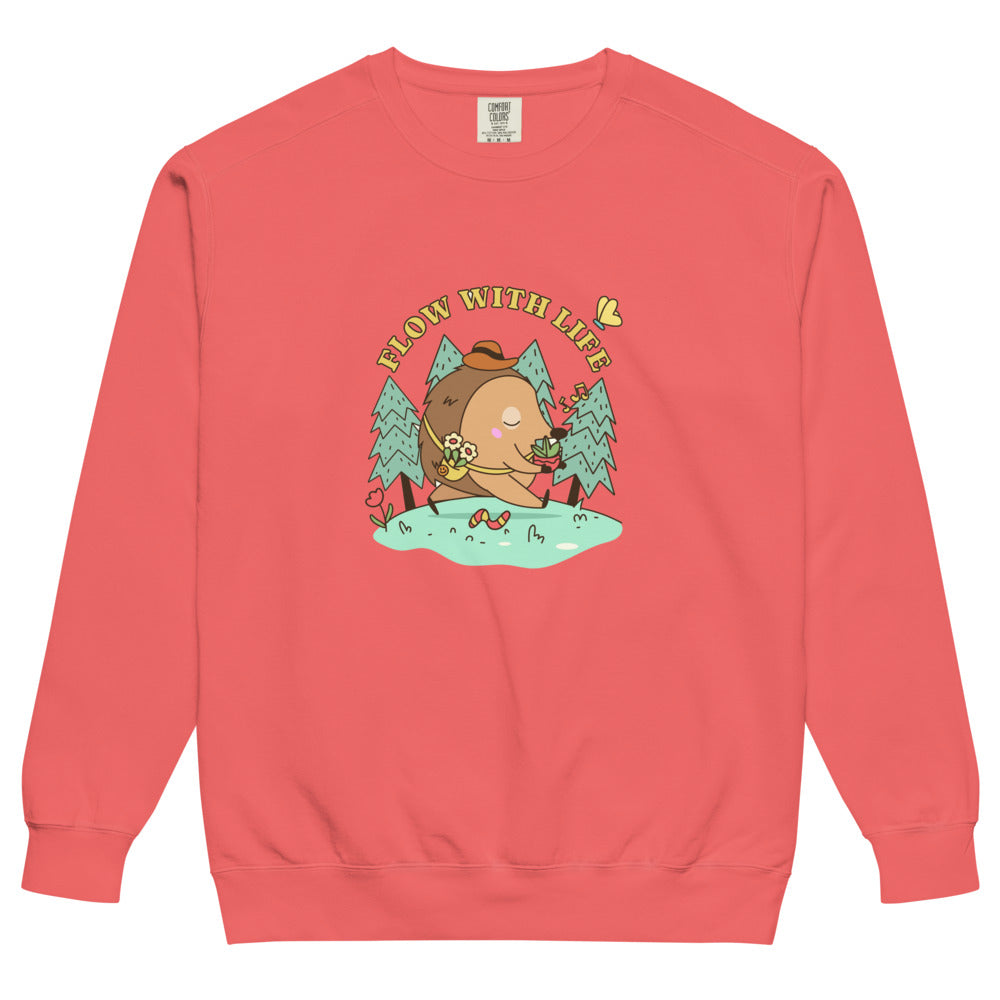 Flow with life | Unisex Garment-Dyed Sweatshirt | Comfort Colors 1566