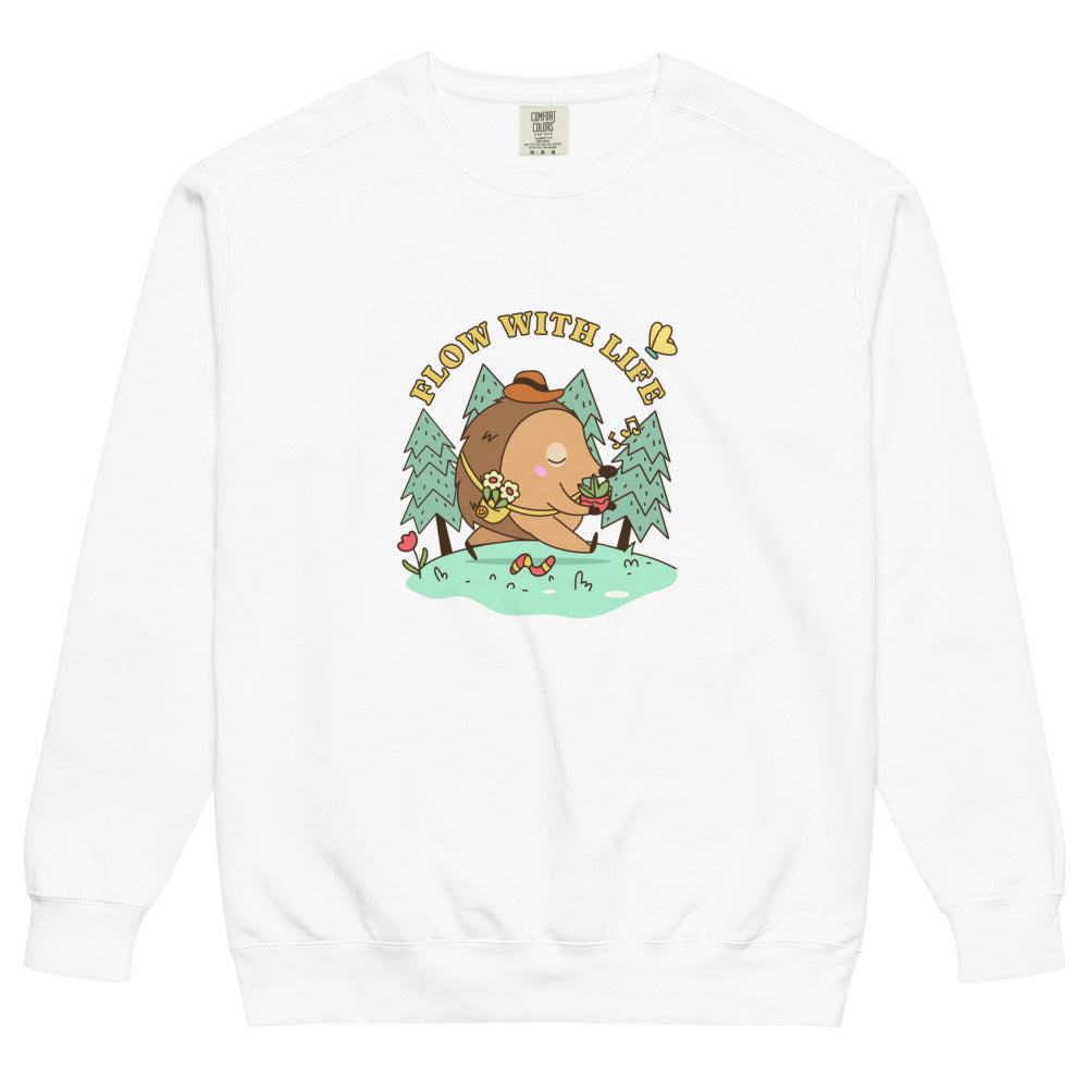 Flow with life | Unisex Garment-Dyed Sweatshirt | Comfort Colors 1566