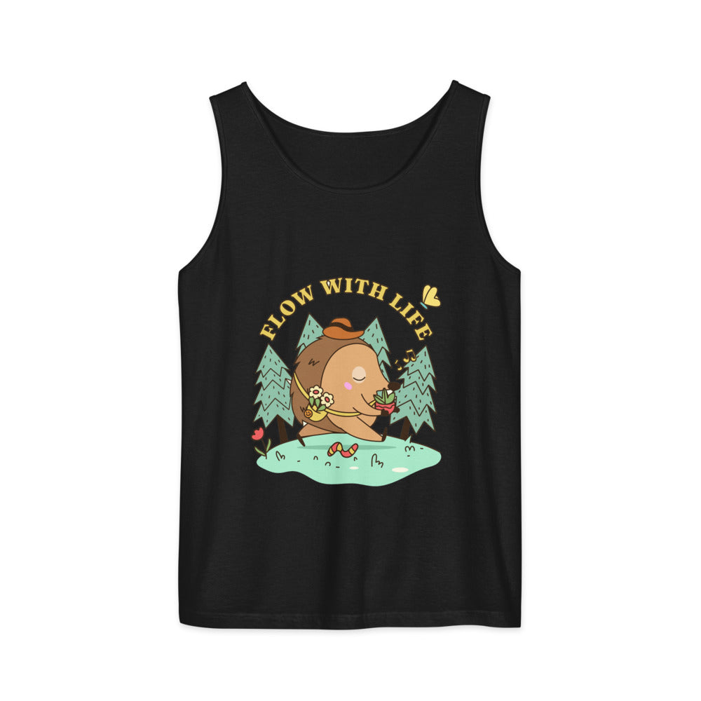 Flow with life | Unisex Garment-Dyed Tank Top | Comfort Colors 9360