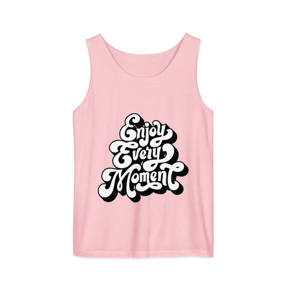 Enjoy every moments white | Unisex Garment-Dyed Tank Top | Comfort Colors 9360