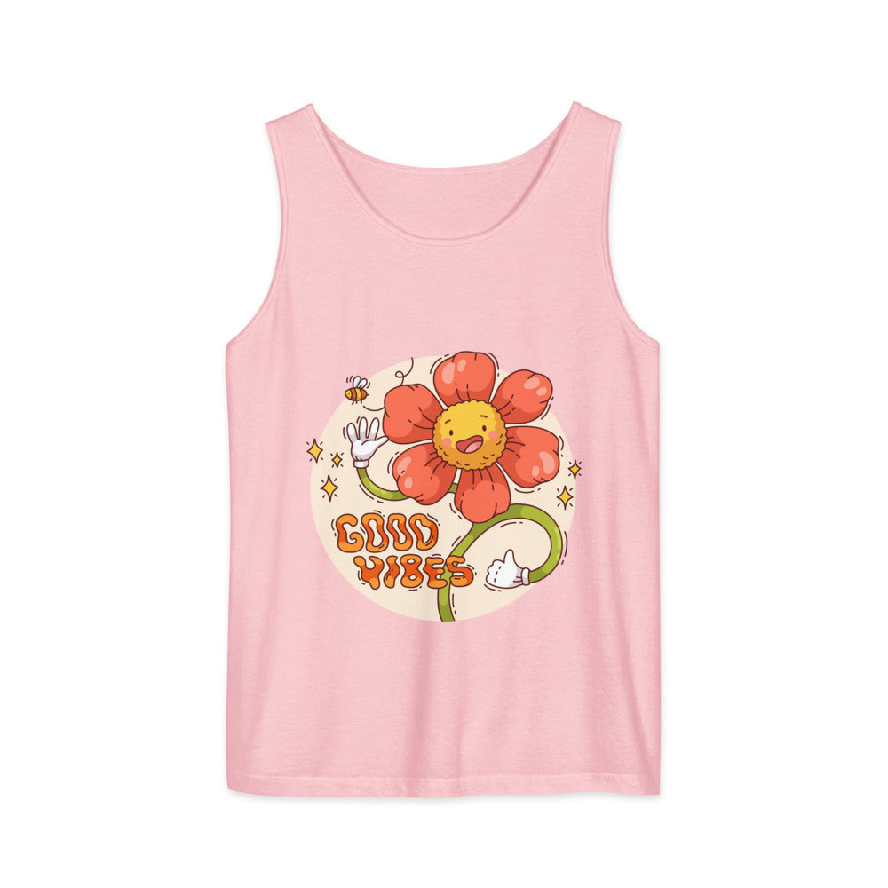 Good vides | Unisex Garment-Dyed Tank Top | Comfort Colors 9360