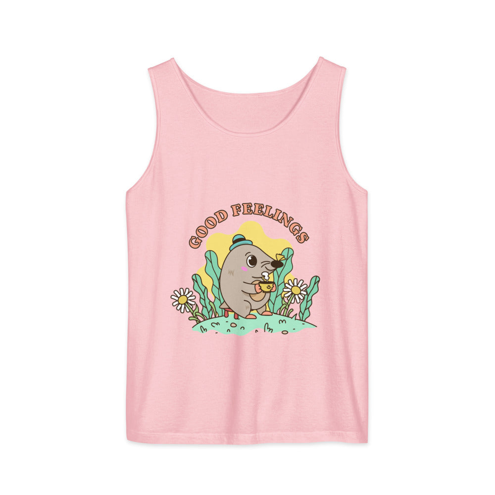 Good feelings | Unisex Garment-Dyed Tank Top | Comfort Colors 9360