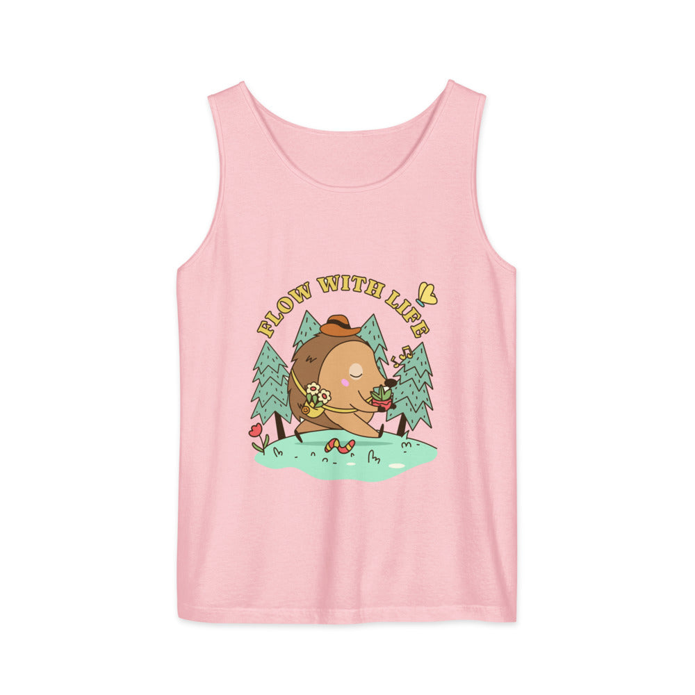 Flow with life | Unisex Garment-Dyed Tank Top | Comfort Colors 9360