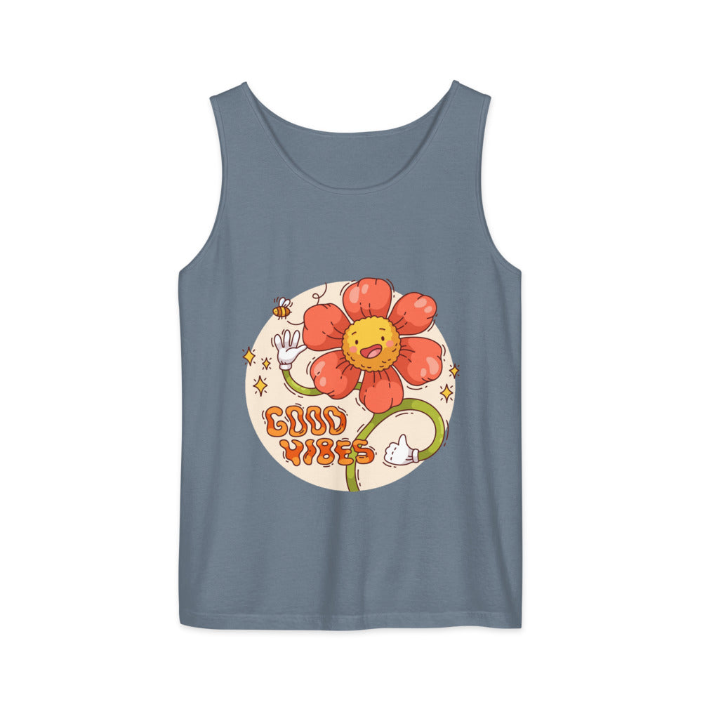 Good vides | Unisex Garment-Dyed Tank Top | Comfort Colors 9360
