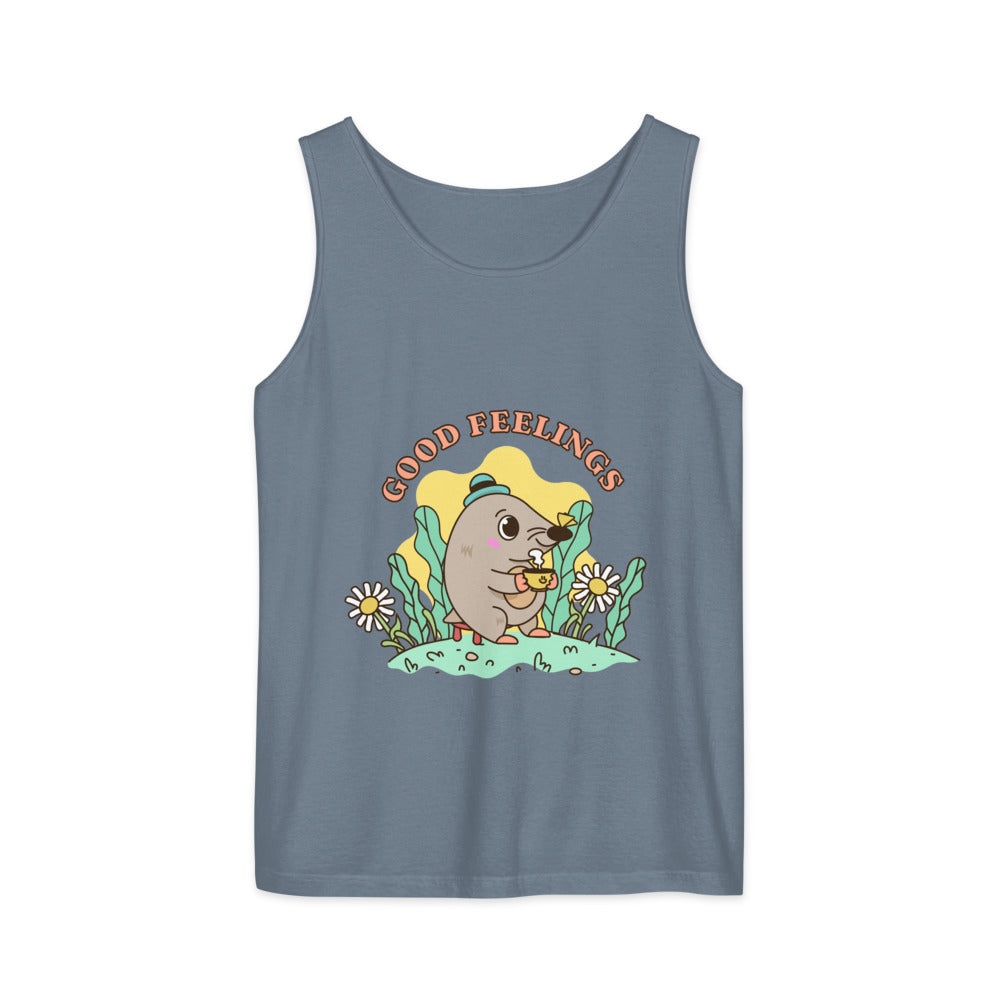 Good feelings | Unisex Garment-Dyed Tank Top | Comfort Colors 9360