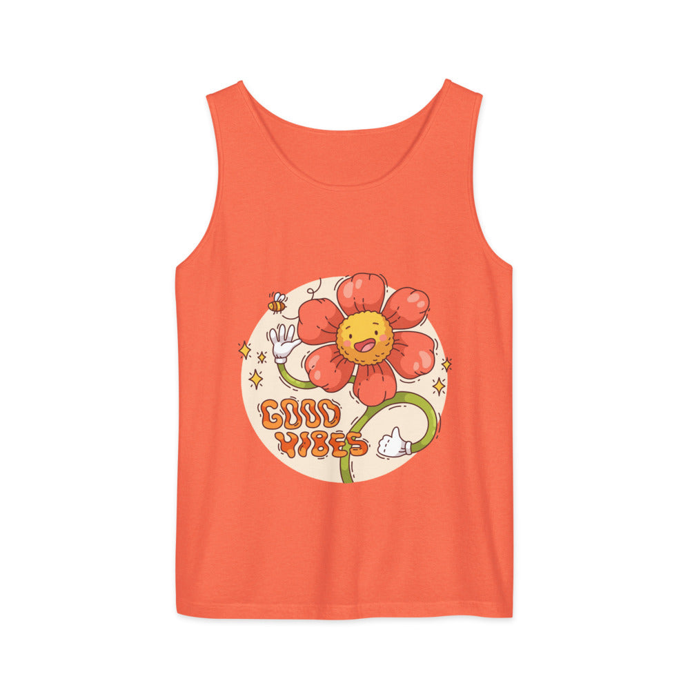 Good vides | Unisex Garment-Dyed Tank Top | Comfort Colors 9360