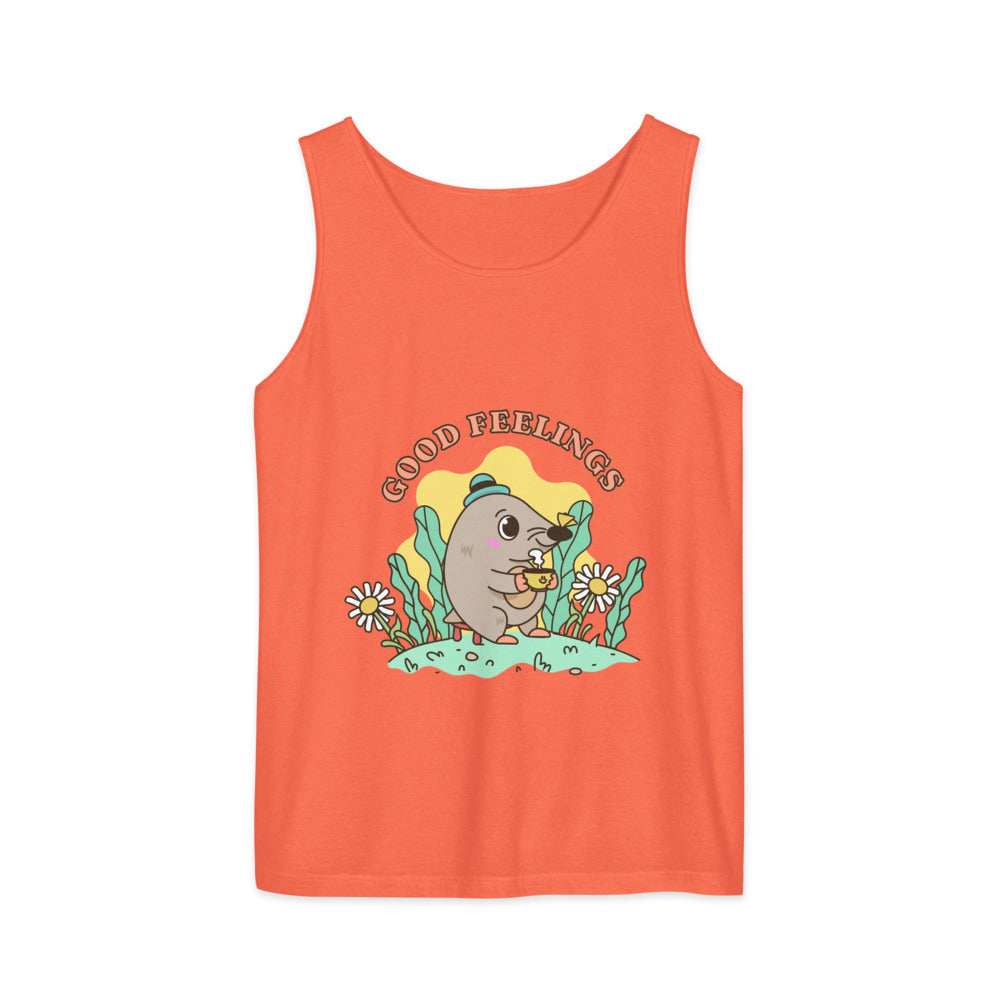 Good feelings | Unisex Garment-Dyed Tank Top | Comfort Colors 9360