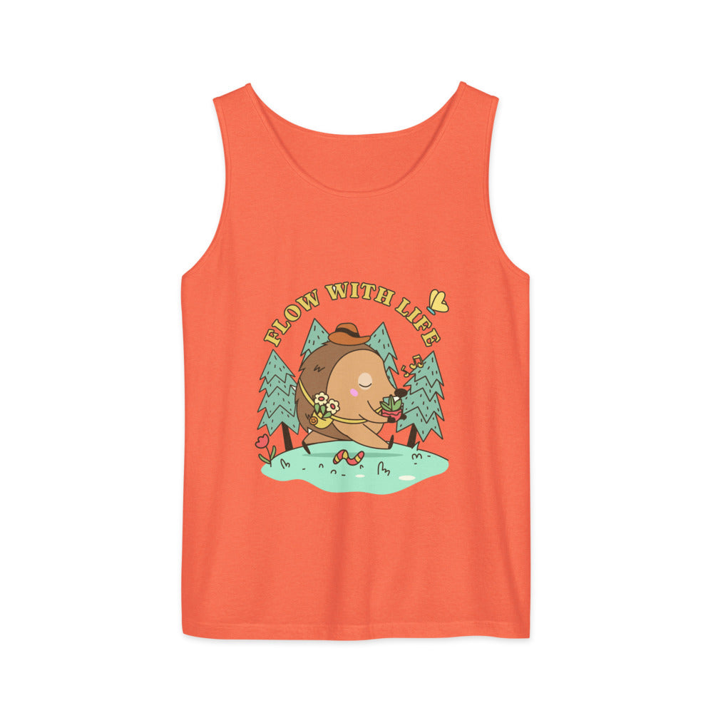Flow with life | Unisex Garment-Dyed Tank Top | Comfort Colors 9360