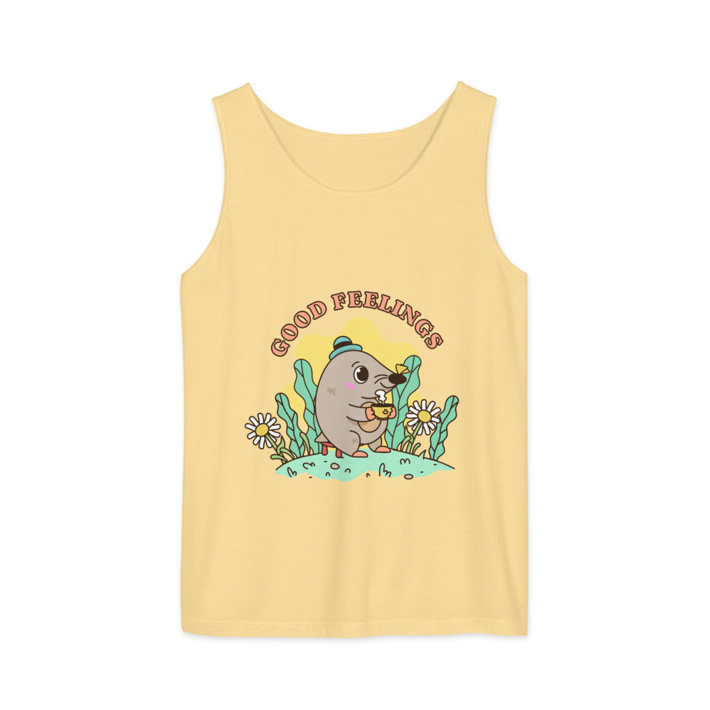 Good feelings | Unisex Garment-Dyed Tank Top | Comfort Colors 9360