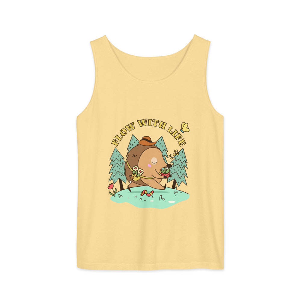 Flow with life | Unisex Garment-Dyed Tank Top | Comfort Colors 9360