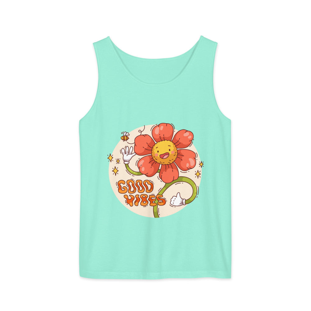 Good vides | Unisex Garment-Dyed Tank Top | Comfort Colors 9360