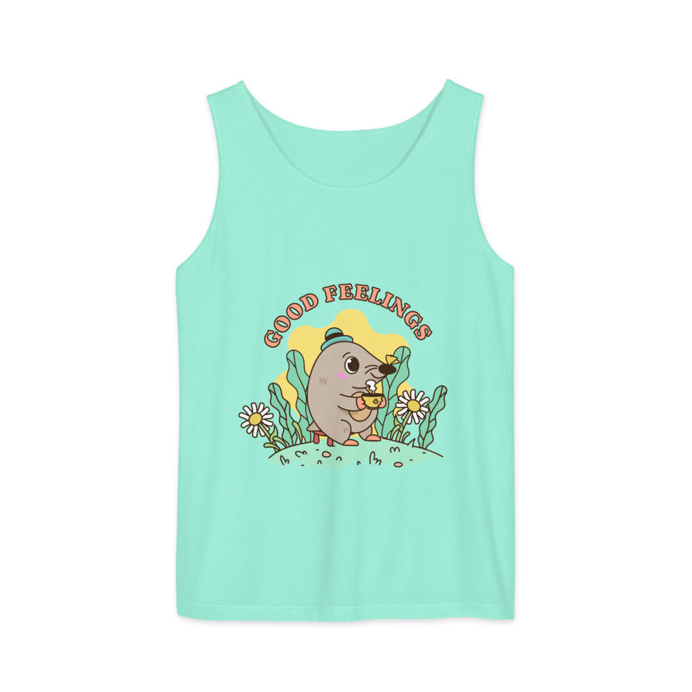 Good feelings | Unisex Garment-Dyed Tank Top | Comfort Colors 9360