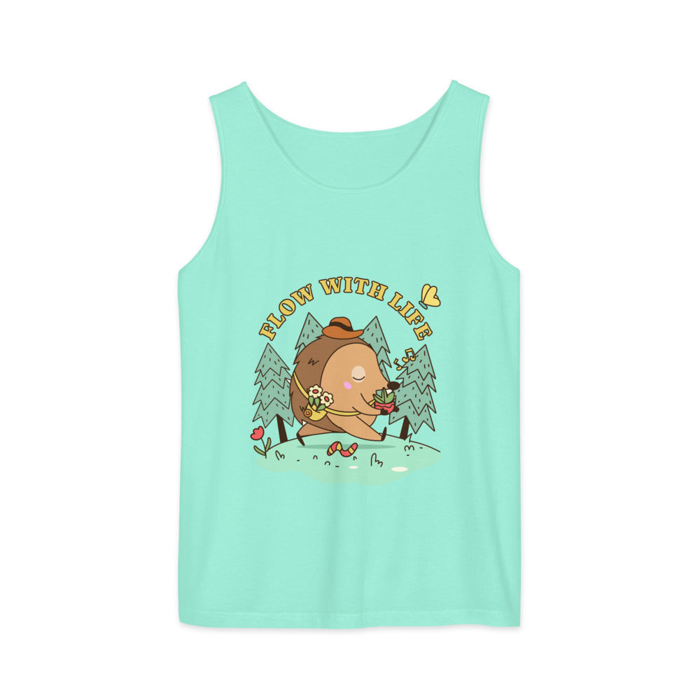 Flow with life | Unisex Garment-Dyed Tank Top | Comfort Colors 9360