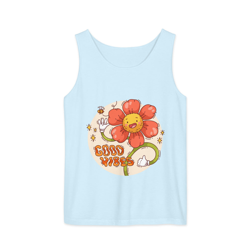 Good vides | Unisex Garment-Dyed Tank Top | Comfort Colors 9360