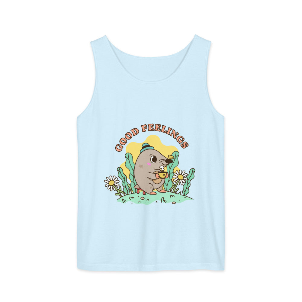 Good feelings | Unisex Garment-Dyed Tank Top | Comfort Colors 9360