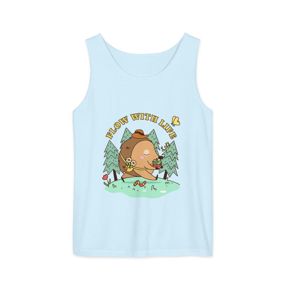 Flow with life | Unisex Garment-Dyed Tank Top | Comfort Colors 9360