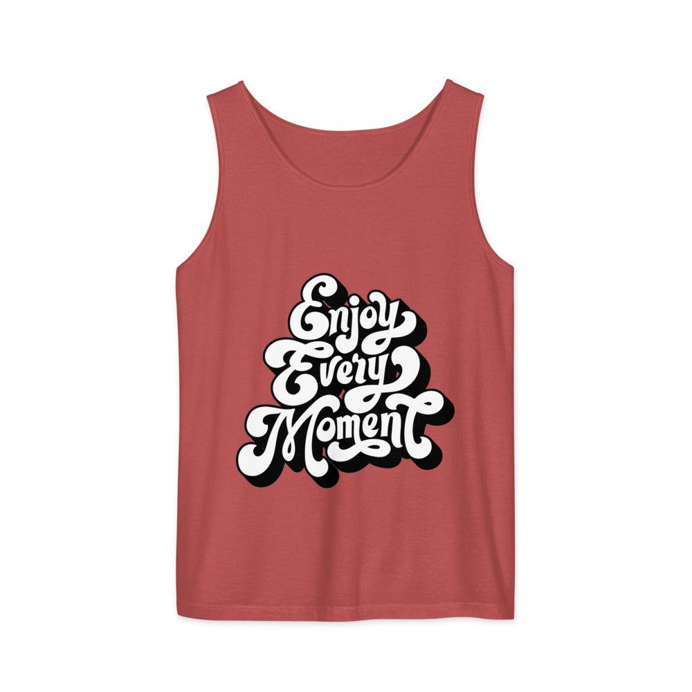Enjoy every moments white | Unisex Garment-Dyed Tank Top | Comfort Colors 9360