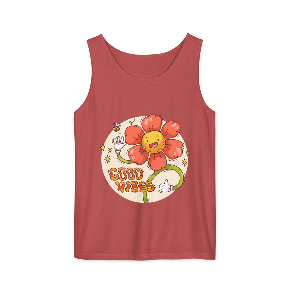 Good vides | Unisex Garment-Dyed Tank Top | Comfort Colors 9360