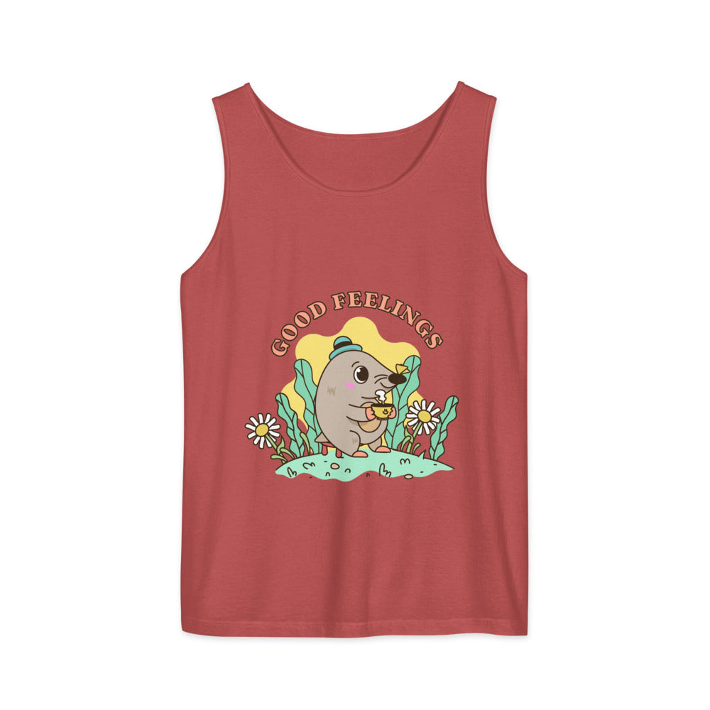 Good feelings | Unisex Garment-Dyed Tank Top | Comfort Colors 9360