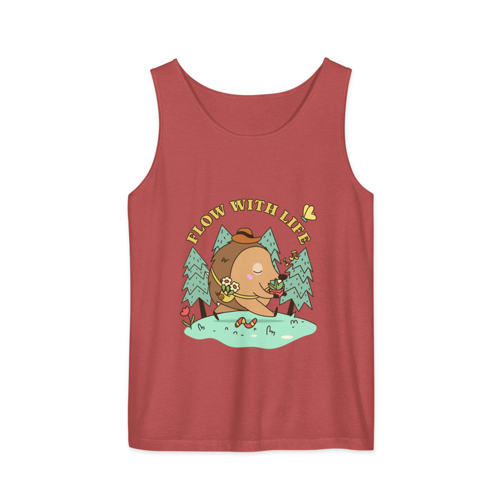 Flow with life | Unisex Garment-Dyed Tank Top | Comfort Colors 9360