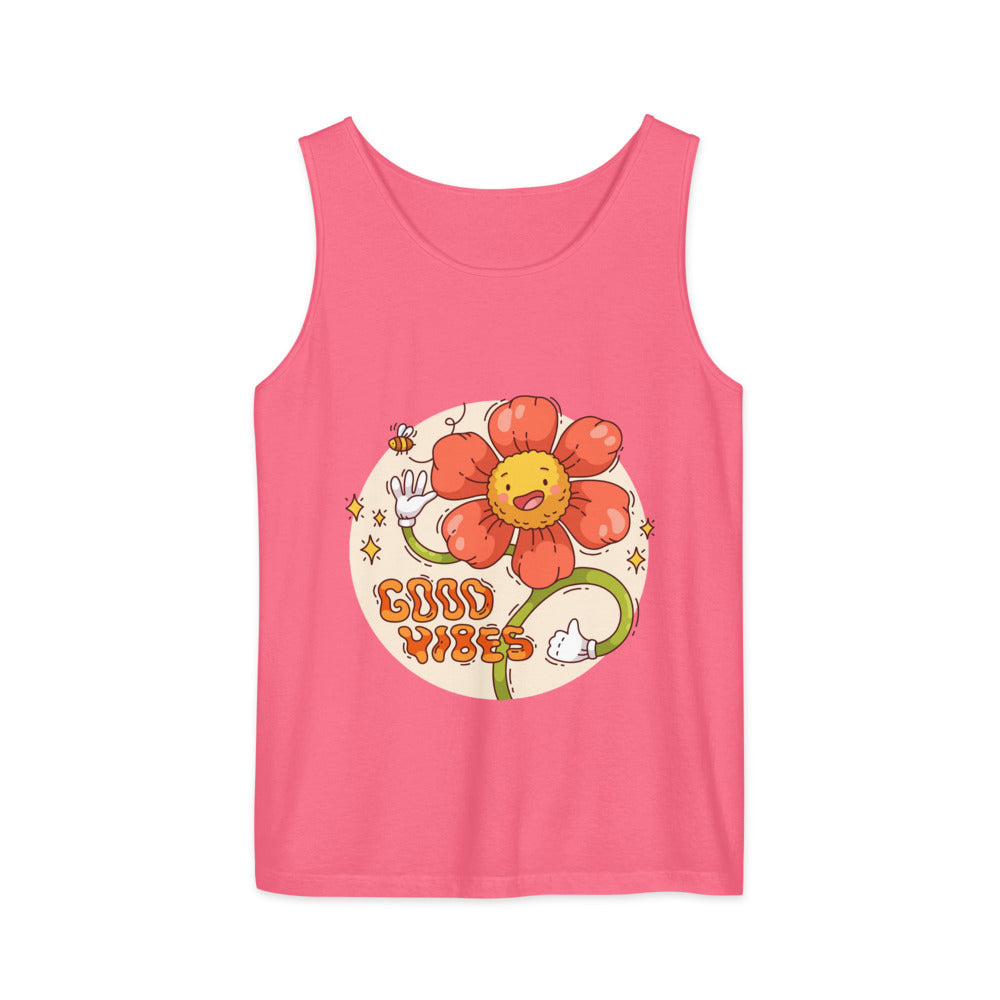 Good vides | Unisex Garment-Dyed Tank Top | Comfort Colors 9360