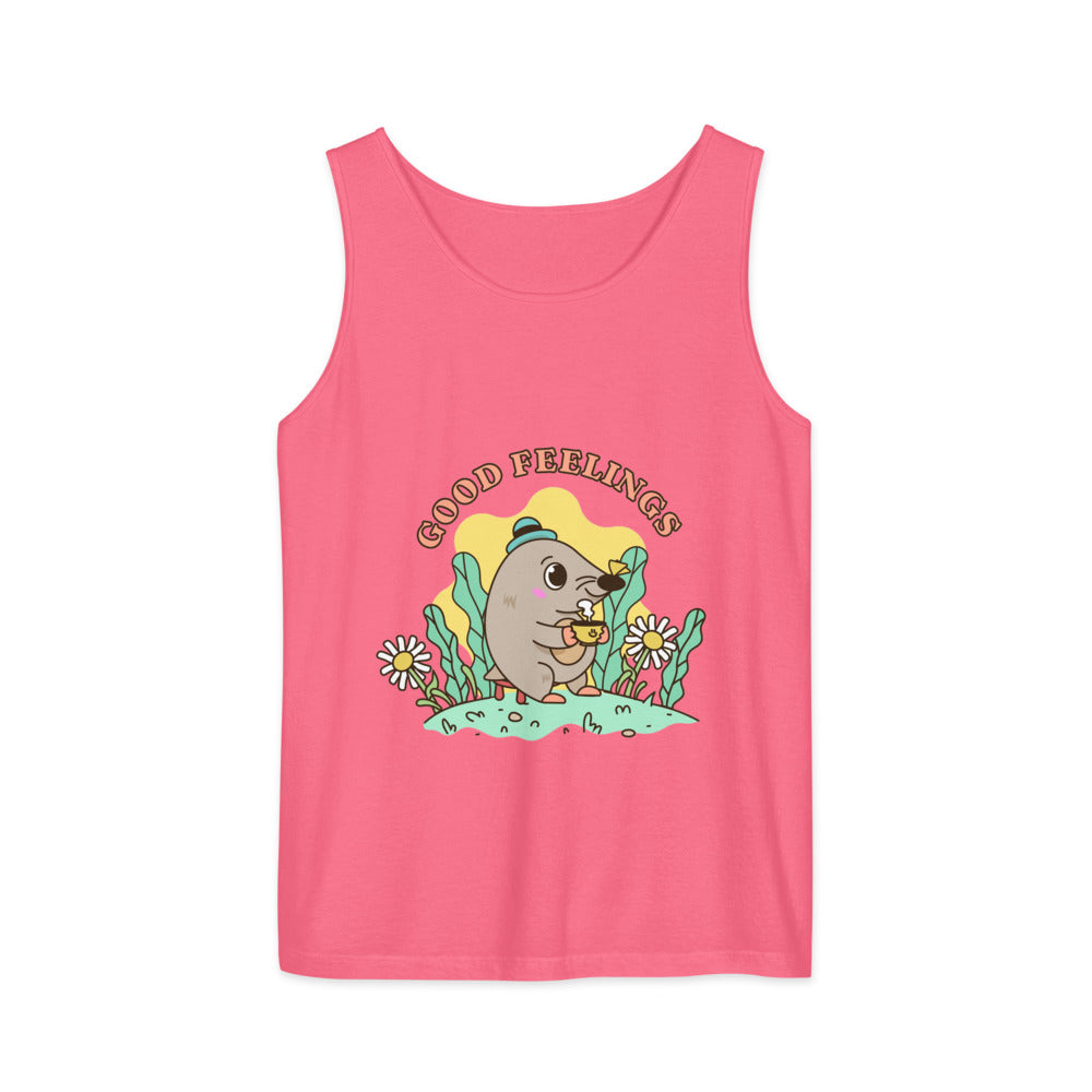 Good feelings | Unisex Garment-Dyed Tank Top | Comfort Colors 9360