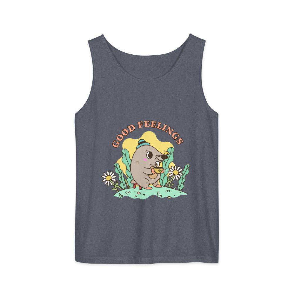 Good feelings | Unisex Garment-Dyed Tank Top | Comfort Colors 9360